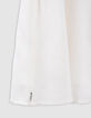 Robe écrue jacquard plastron brodé fille-7