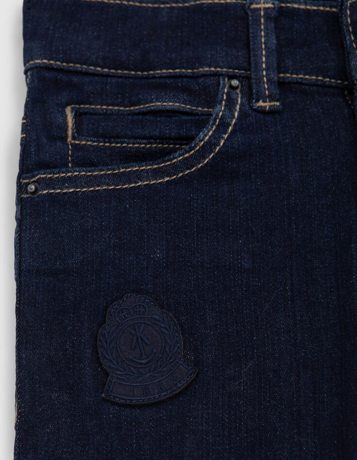 Jean SLIM brut avec badge et broderie garçon-8