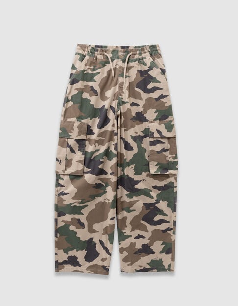 Beige battlebroek camouflagemotief jongens - IKKS