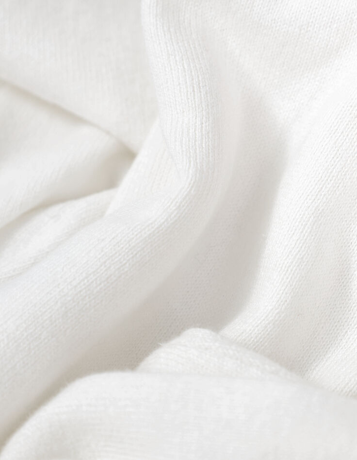 Woman's white zipped cardigan-4