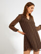 I.Code black, cognac small heart print dress-2