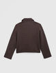Schwarze Biker-Strickjacke, Fleece, Pailletten, Mädchen-6