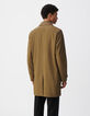 Herren-Trenchcoat, bronze, Materialmix, Kragenband-4