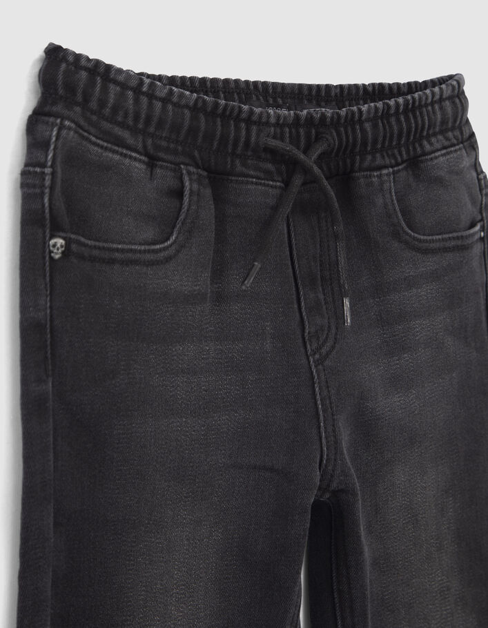 Grijze TAPERED jeans elastische taille jongens-3