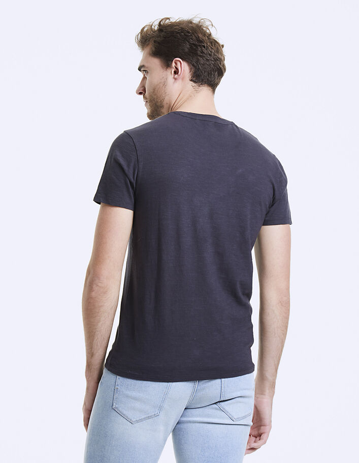 Tee-shirt anthracite à visuel Penseur-L.A Homme - IKKS