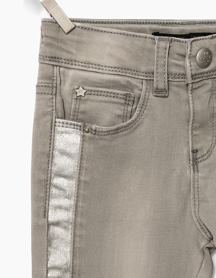 Girls' grey skinny jeans-4