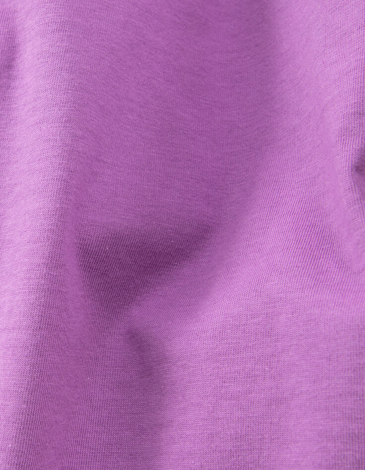 Boys' purple T-shirt with flocked velvet image on back-6