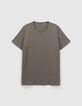 Saliegroen T-shirt De Essential ronde hals korte mouwen Heren-5
