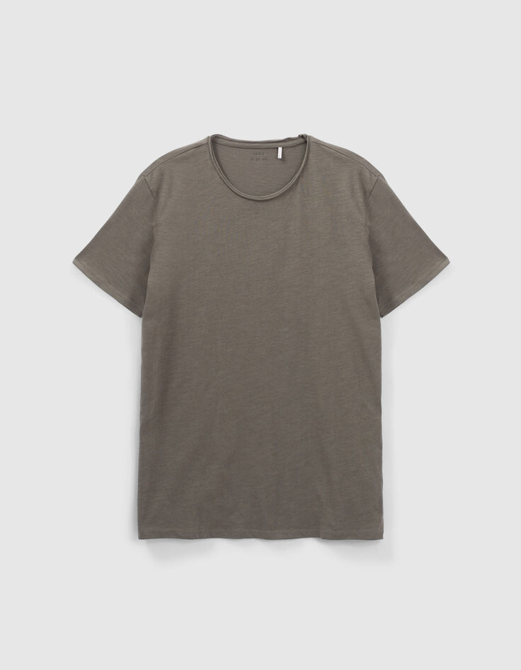 Saliegroen T-shirt De Essential ronde hals korte mouwen Heren-5