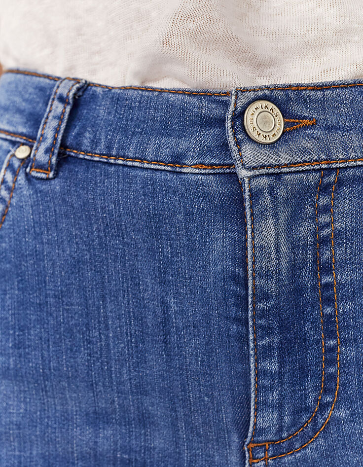 Blaue Sculp-up-Damenjeans im Slim- und Mid-High-Waist-Fit -4
