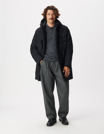 Parka 2-en-1 noire WATERPROOF et gilet sans manches Homme - IKKS