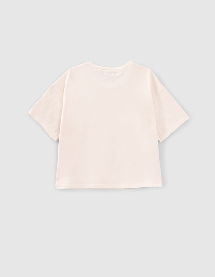 T-Shirt, Ecru, Biowolle, Blitz, Sterne, Mädchen-3 T-Shirt, Ecru, Biowolle, Blitz, Sterne, Mädchen-3