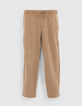 Beige Herrenjogginghose aus Lyocell&reg; mit Gummizug am Bund-5
