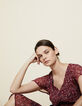 Metallic paisley-print voile long dress-4
