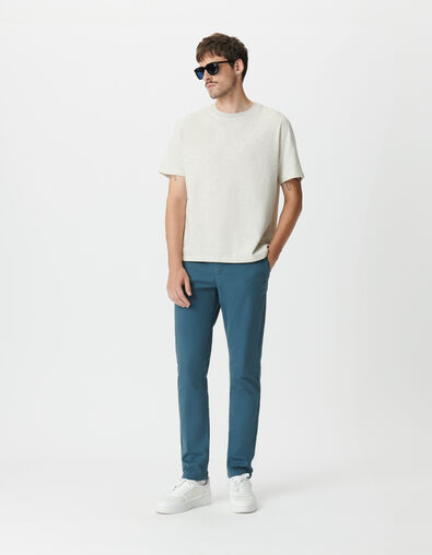 Pantalones chinos slim azul gris hombre - IKKS