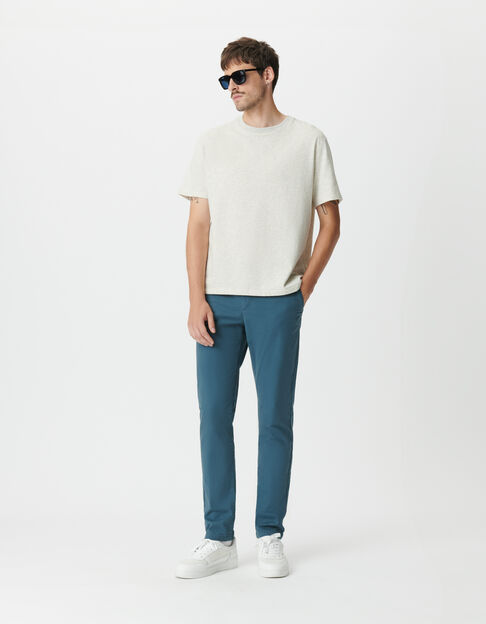 Pantalones chinos slim azul gris hombre - IKKS