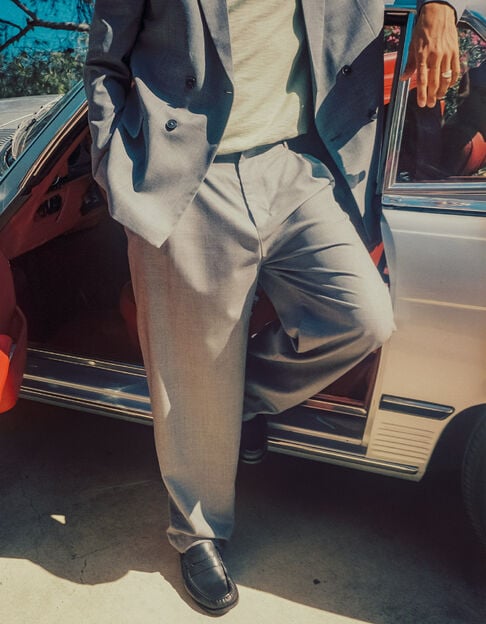 Pantal&oacute;n de traje gris para Hombre con pliegues - IKKS