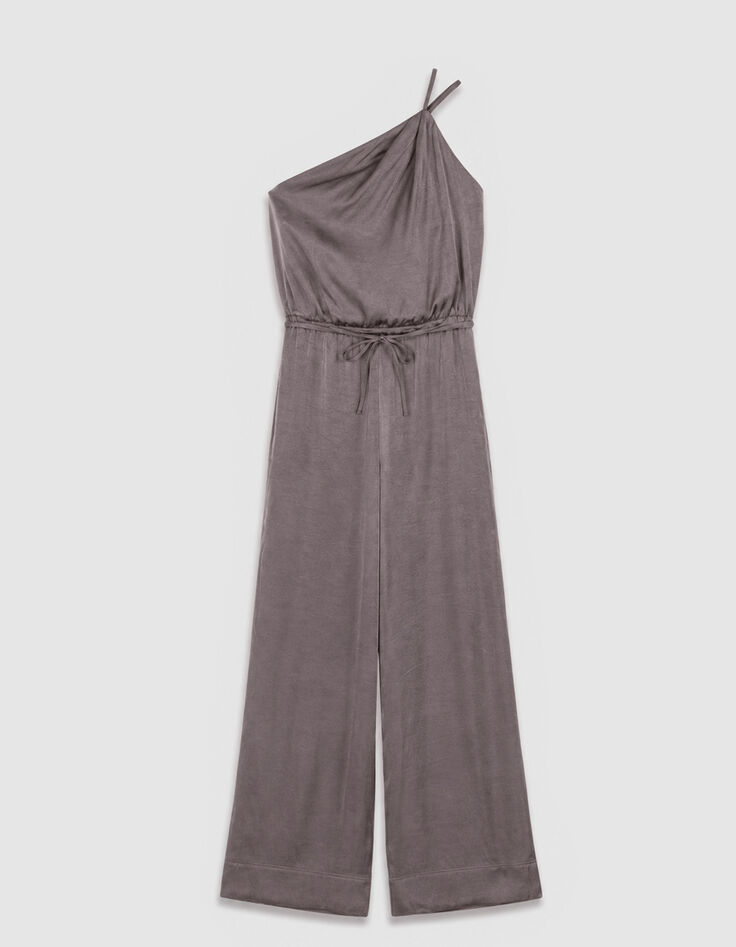 Grey Lyocell&reg; jumpsuit asymmetrical for women-5