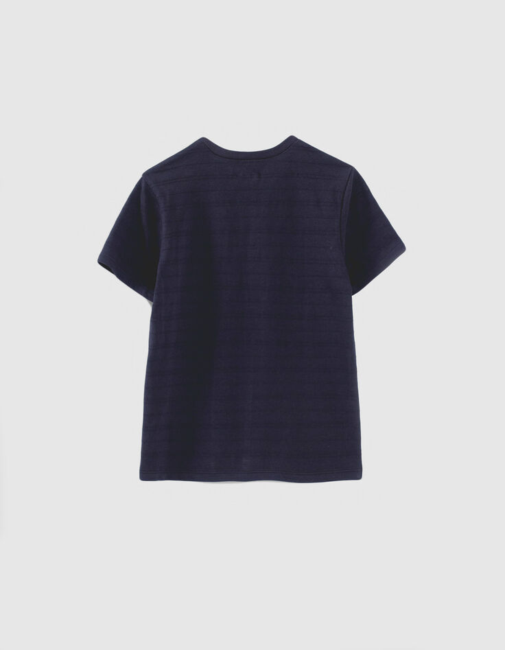 T-shirt marine poche à motif garçon-2