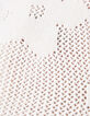 Girls&rsquo; ecru openwork knit sweater with flower motif-7