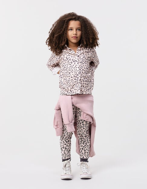 Chemise rose imprimé léopard fille - IKKS