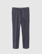 Pantalon de costume marine faux-uni garçon-1