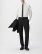 Men&rsquo;s black Milano knit STRAIGHT suit trousers-8
