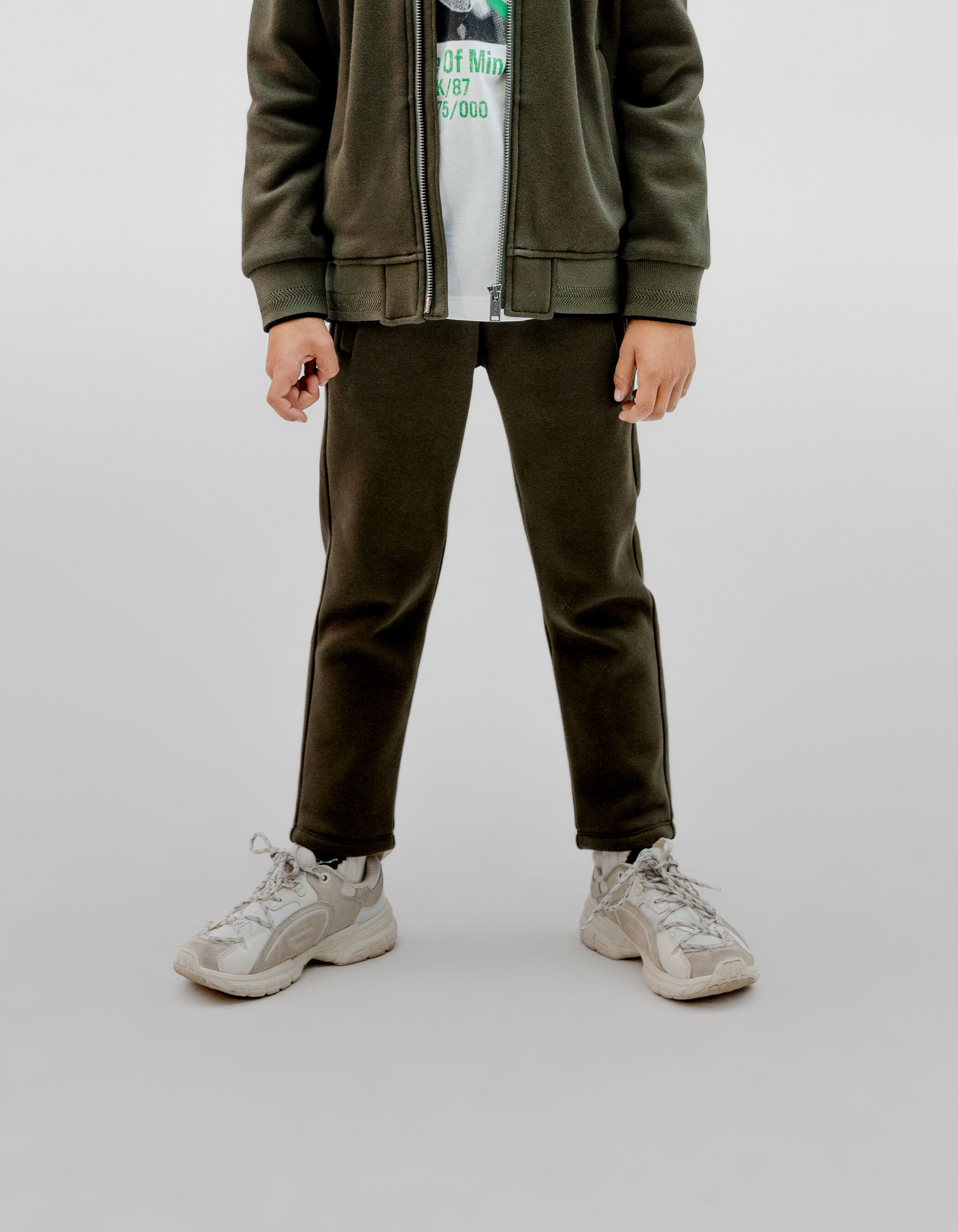 Boy s herringbone khaki jogging suit IKKS