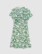 Robe verte imprim&eacute; maxi tropical Femme-6