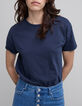 Camiseta mujer algod&oacute;n org&aacute;nico azul marino-5