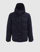 Pufferjas dark navy afneembare kap en mouwen Heren-6