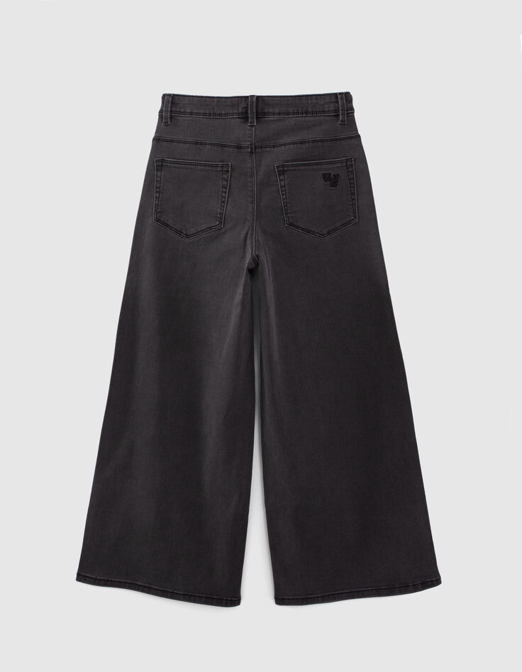 Vaqueros anchos negros delavados cropped niña-3