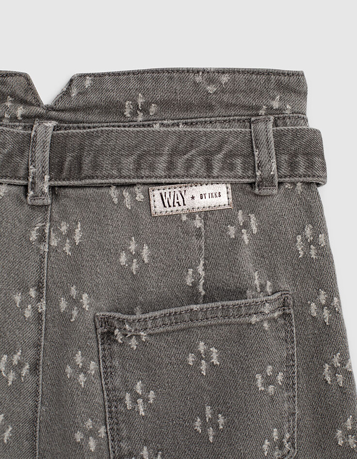 Light grey jeansshort bio slijtplekken meisjes-7 Light grey jeansshort bio slijtplekken meisjes-7