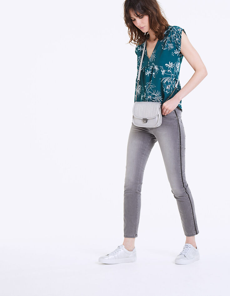 Top en crêpe imprimé palm jungle femme-6