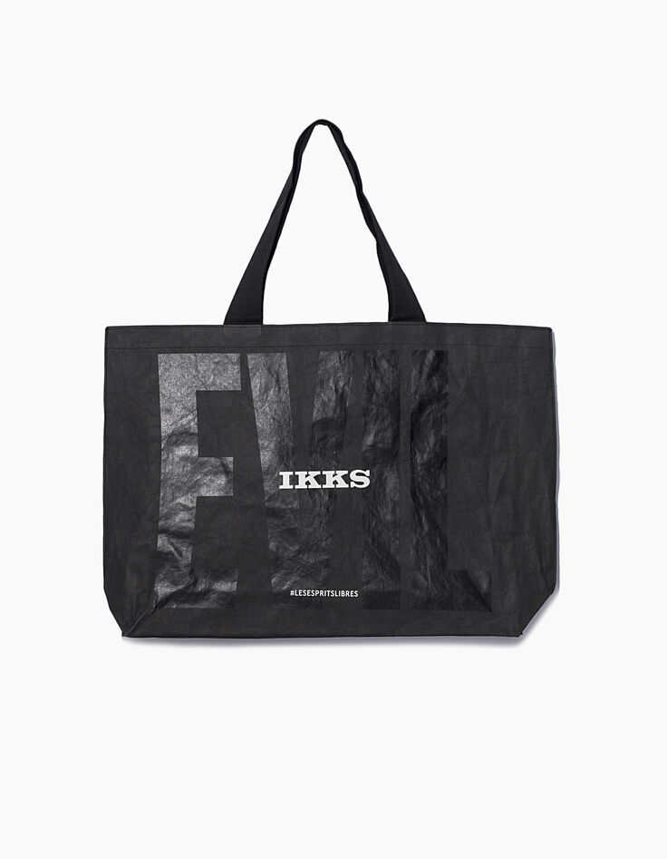 Sac shopper en jackron noir femme-2