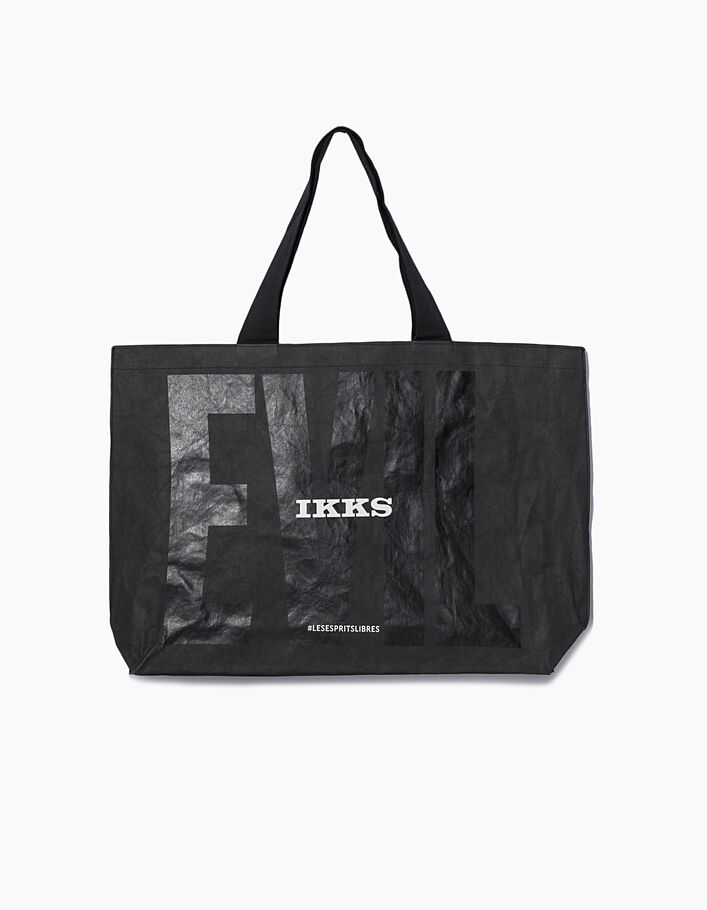 Women's black jacron shopping bag - IKKS