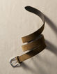 Men&rsquo;s khaki suede belt-1