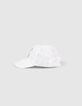 Girls’ ecru embroidered lace cap-2