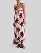 Lange ecru jurk palmprint Dames-2