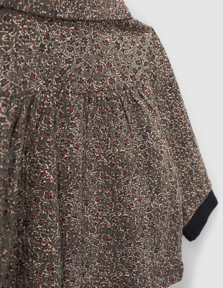 Kaki blouse luipaard-bloemenprint babymeisjes-6