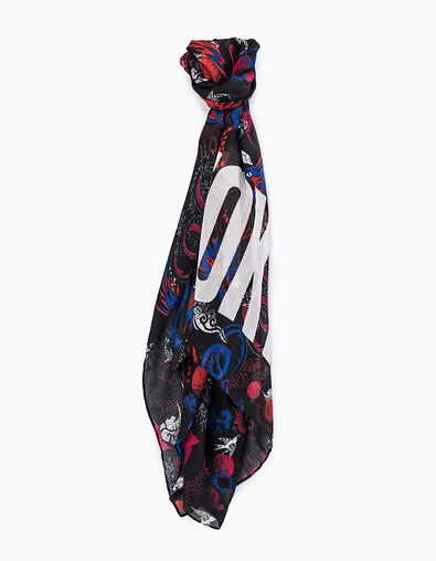 Women’s Japanese-style micro-motif print “Tokyo" scarf - IKKS