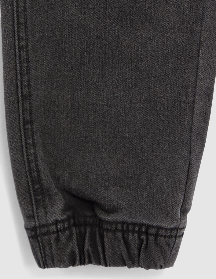 Jean JOGGER noir délavé garçon-4
