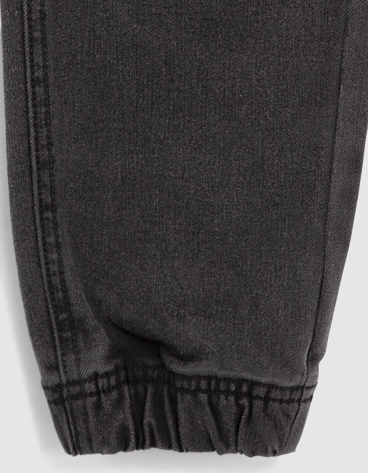 Zwarte afgewassen JOGGER jeans jongens-5