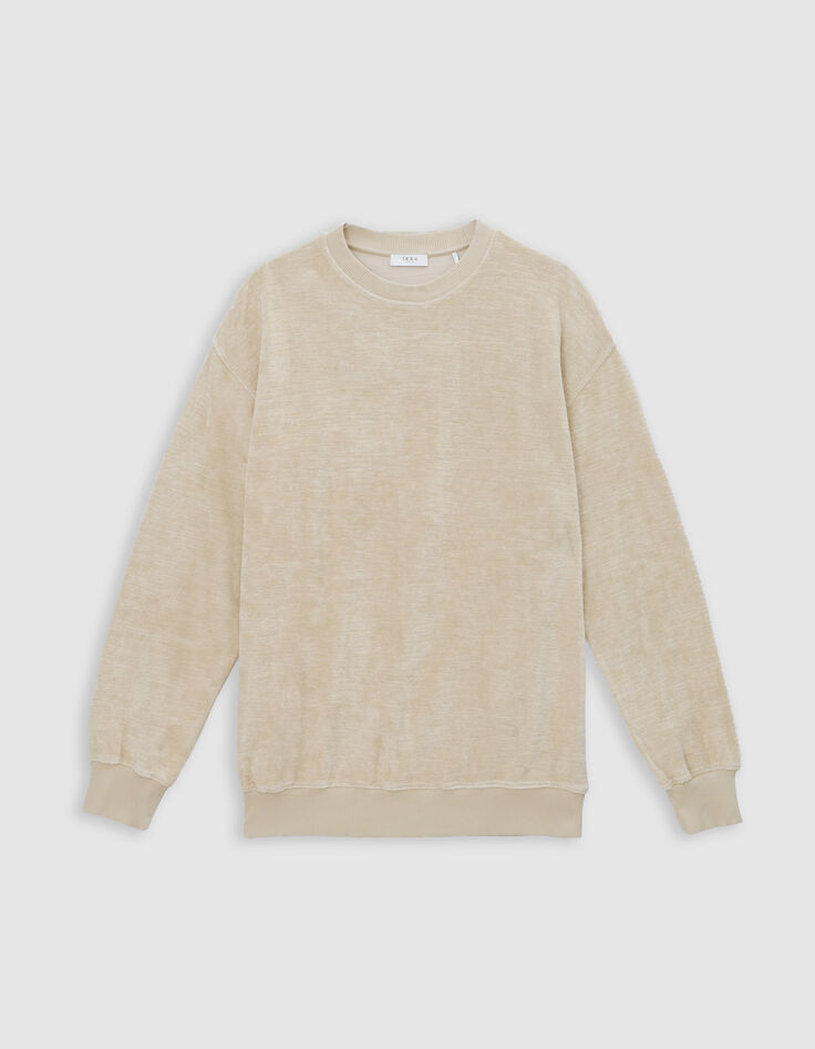 Herrensweatshirt, beige, Bio-Baumwollfrottee-5