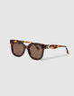 Lunettes solaires miel style oversize papillon Femme-1