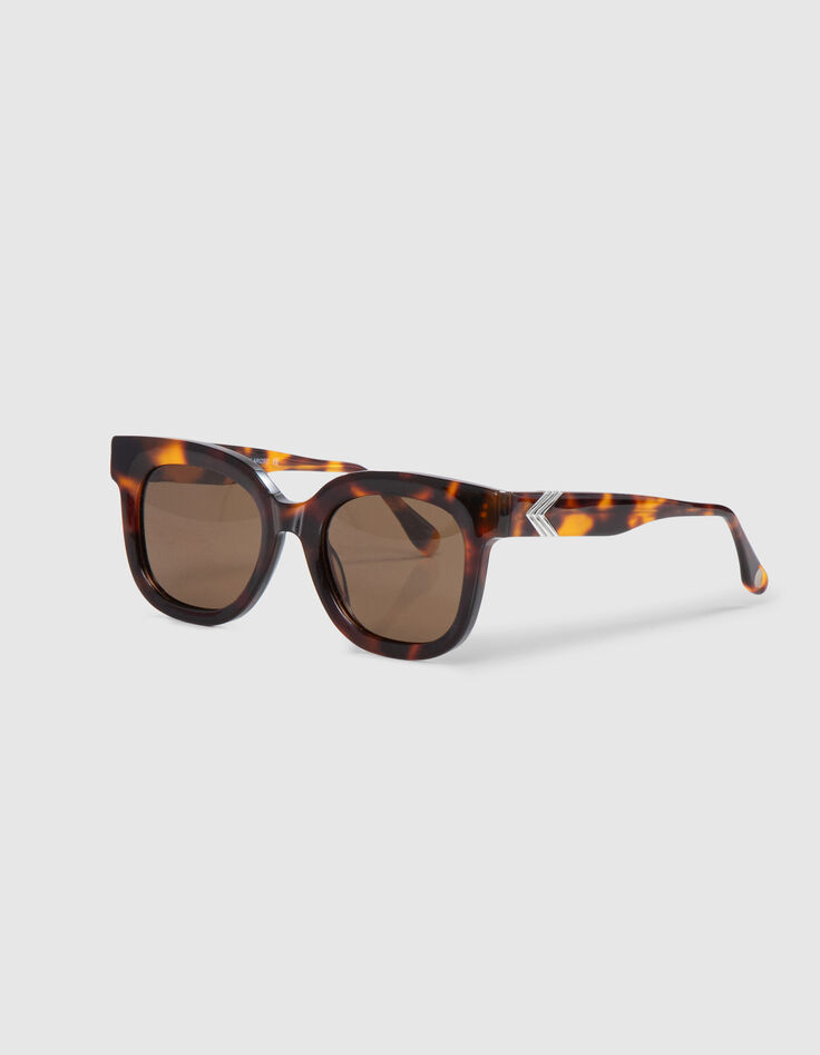 Lunettes solaires miel style oversize papillon Femme-1
