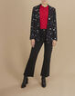 Veste de costume noire imprimé fleurs multico I.Code-6