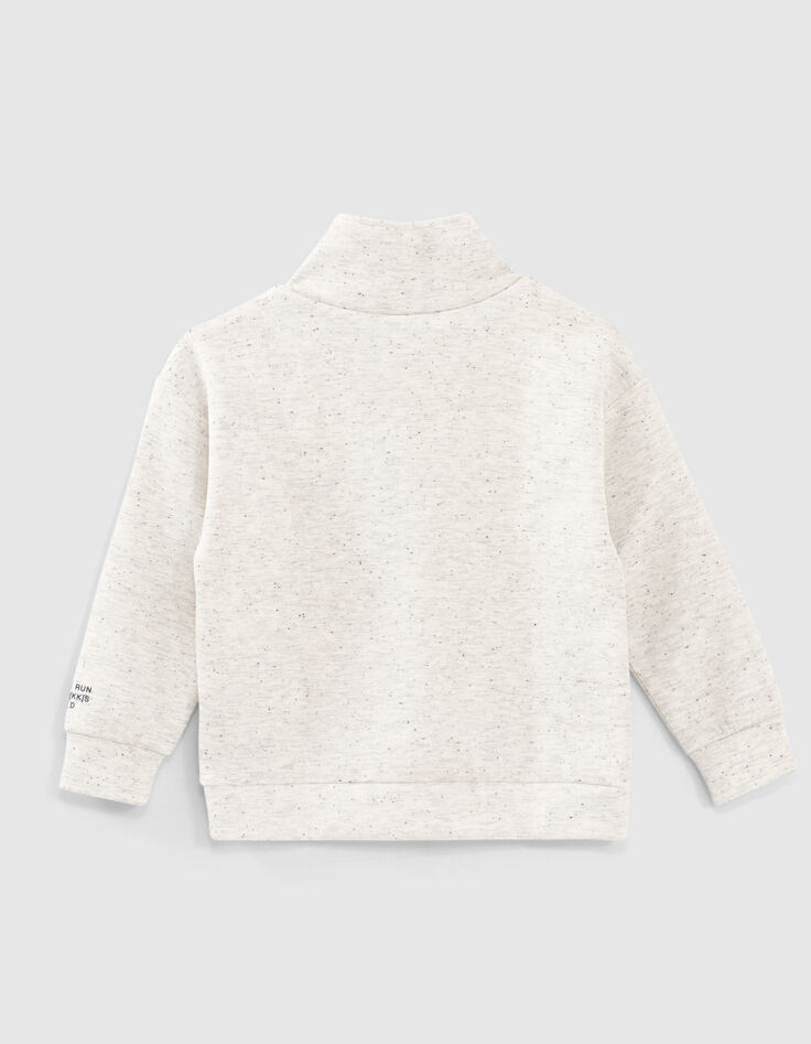 Sweat blanc chin&eacute; col montant maxi K gar&ccedil;on -3