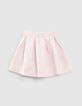 Jupe rose imprimé jacquard fille-1