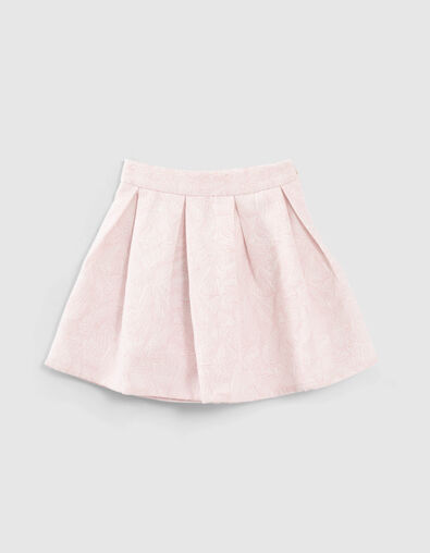 Jupe rose imprimé jacquard fille - IKKS